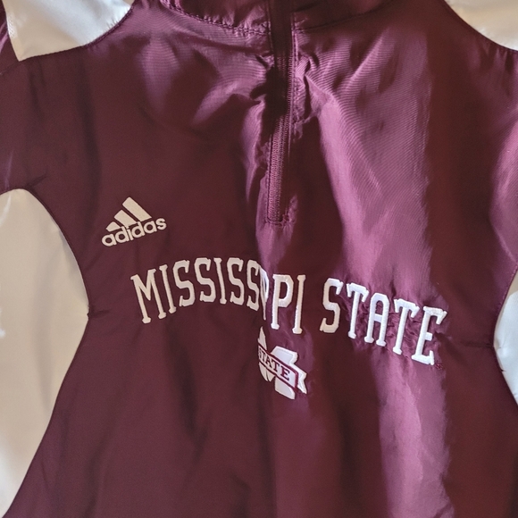 Adidas Scorch Clima Proof Mississippi State Pullover Windbreaker Size Large - Picture 3 of 4